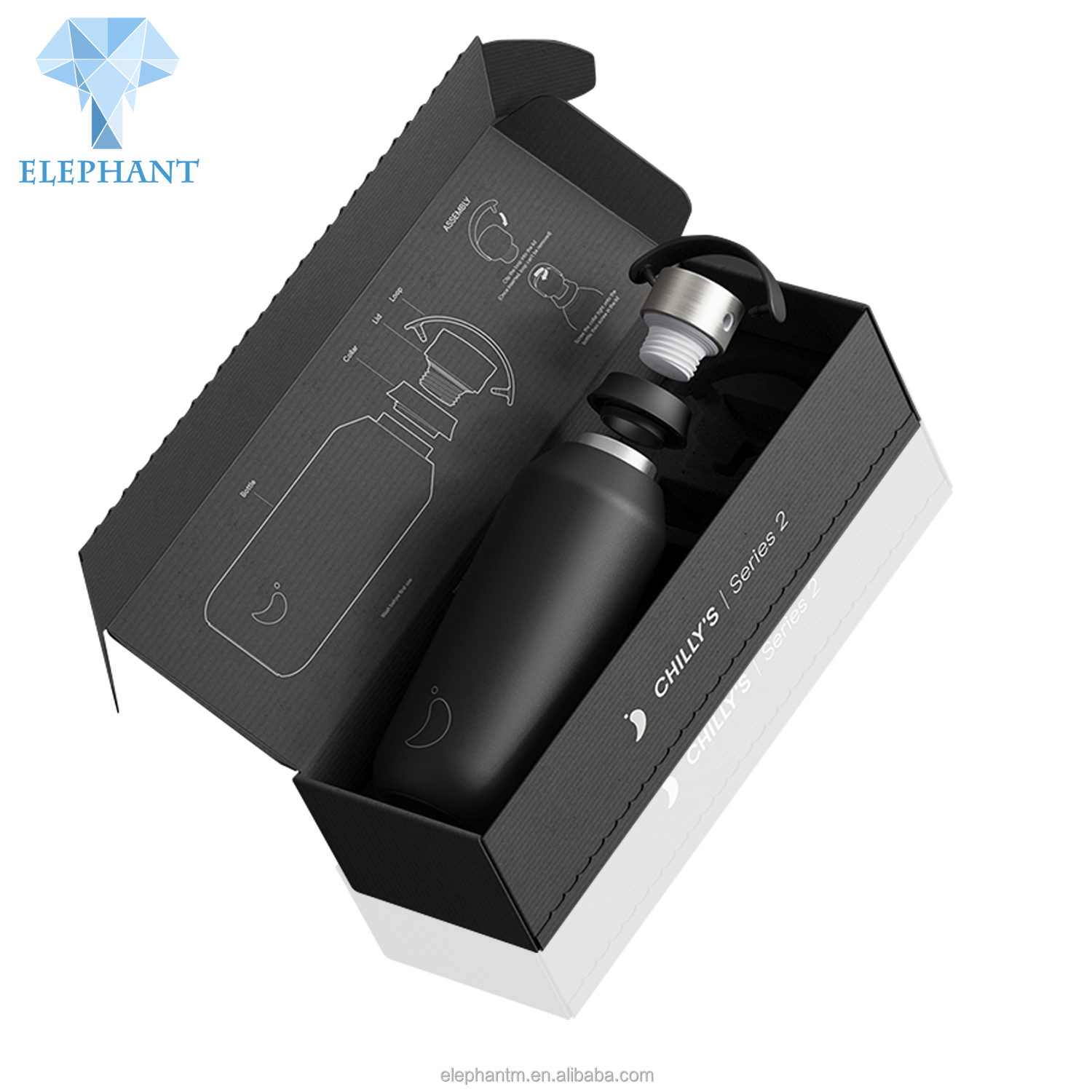 Custom Logo Kraft Paper Box Black Custom For Mystery Packaging