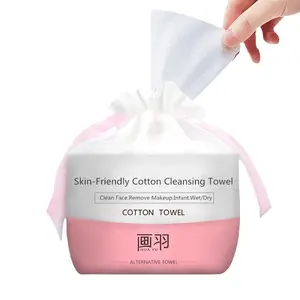 Nonwoven fabric facial cleansing towel roll for spa softly facial tissue round tissue