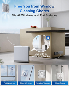 Window Cleaning Robot 2-Direction Smart Spray - 6000 Pa Suction -Dual Rollers for Frameless Glass - APP Control - Product Image 5