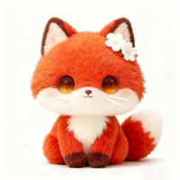 Peluche personnalisée sur mesure en forme de renard, super douce, à partir de photo, pour réconfort