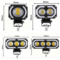 Phare LED tout-terrain Angel Eyes, étanche IP67, 5000 lumens, faisceau spot/diffuse, DC9-32V 50W, rétrofit, matrice multi-LED pour
