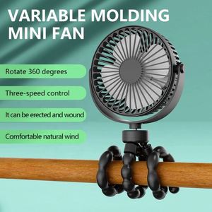 2024 New Arrivals Usb Rechargeable Baby Stroller Clip Mini Small Foldable <b>Table</b> for Outdoor Portable Fan - Product Image 2