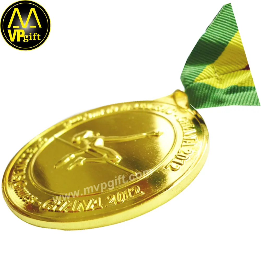 Medaglia del regalo del trofeo del premio della gara di corsa 3k 5k di sport 3D della maratona dell'oro del metallo su ordinazione della fabbrica della cina