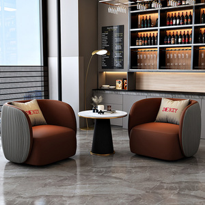 Sofá de Oficina de Cuero <span class=keywords><strong>PU</strong></span> de Una Plaza, Estilo Wabi-Sabi, Ecológico y Moderno, de Alta Calidad al Mejor Precio - Product Image 3
