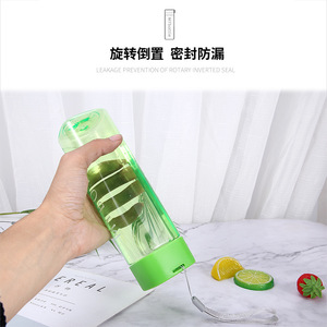 Grace Square Plastic <b>Cup</b> 500ml <b>With</b> <b>Lid</b> <b>Reusable</b> Portable Travel Water Bottle Unisex Student Sports Drinkware - Product Image 4