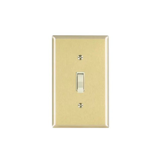 BOX 3 Assembled plate, single switch, Standard line, aluminum