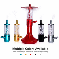 Chichas arabes populaires personnalisées de 44 cm, directement de l'usine, ensemble complet de chicha en alliage d'aluminium avec accessoires