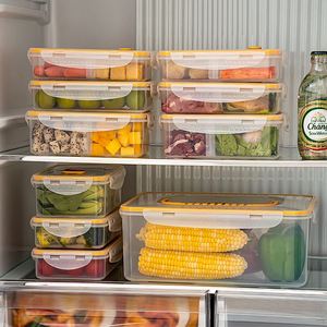 Oem Modern Portable Plastic Storage Box With Handle Crisper Sets for <b>Kitchen</b> Use Fruit Container for Picnics and Travel - Product Image 2