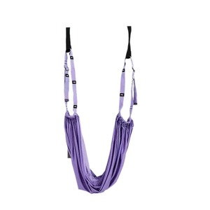 Hamac de yoga aérien Baiou violet en polyester et coton, sangle de yoga à suspendre à la porte pour le fitness et le remodelage corporel - Product Image 1