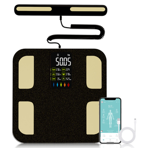 Balance connectée intelligente pour le corps, avec 8 électrodes en verre, fonction professionnelle, poids et <span class=keywords><strong>composition</strong></span> corporelle, max 180 kg, balance intelligente pour le corps - Product Image 1