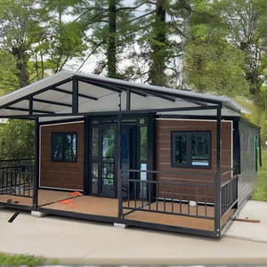 Conteneur Extensible Maison Meublée Hors Réseau Préfabriqué 20 Pieds 50 Pieds Extensible Maison Mobile Toit Triangulaire - Product Image 1