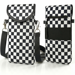 Elegante Custodia per Telefono in Neoprene Morbido, Borsa per <span class=keywords><strong>Cellulare</strong></span>, Contanti, Carte, Chiavi, Chiusura con Velcro, Borsa a Tracolla per Telefono - Product Image 1