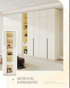 Armoire ultra haute du sol au plafond en panneaux <span class=keywords><strong>OSB</strong></span> 30 28 27 26 25m, chambre à coucher de luxe légère, ensemble de rangement de grande capacité - Product Image 5