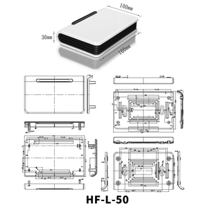 Boîtier de commande en plastique ABS 160x100x30mm, surface sablée, armoire réseau électronique IP54 HONGFA HF-L-50-1 - Product Image 4