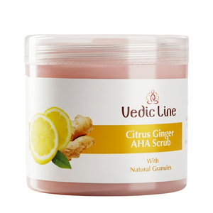 Vedic Line Citrus Ginger AHA Scrub for Deep Exfoliation Brightening Skin Renewal Body and Face Scrub Available for Sale - Product Image 1
