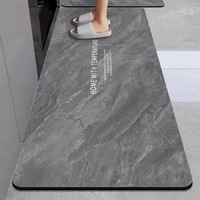 Tapis de sol de cuisine moderne en fibres synthétiques antidérapant, écologique, imperméable, résistant à l'huile, absorbant, en boue de diatomée, séchage rapide