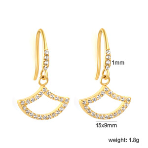 Boucles d'oreilles pendantes en forme de cœur avec longue chaîne à pampilles, style luxe léger européen et américain, pour femmes, bijoux de mode pour soirée - Product Image 5