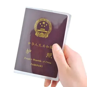 Factory price clear plastic ureka passport holder cover pvc