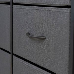 Modern Living Room Fabric <b>Cabinets</b> With Freestanding Durable Stainless Steel MDF Panel and Pine Wood Colors - Product Image 5