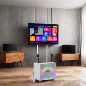 Machine de Karaoké Professionnelle <span class=keywords><strong>en</strong></span> Bois de Haute Qualité, Enceinte Portable sans Fil pour Extérieur ou Fête - Product Image 2