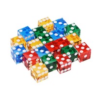 Dés en acrylique blanc personnalisé de 10mm dés à pois noirs carrés D6 face avec coin droit pour jeux de société de cartes de casino