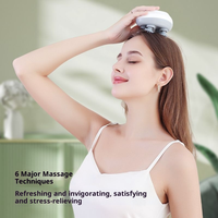 Masseur de cuir chevelu en vente chaude, appareil de massage de la tête vibrant multifonctionnel, masseur de cuir chevelu intelligent portable sans fil