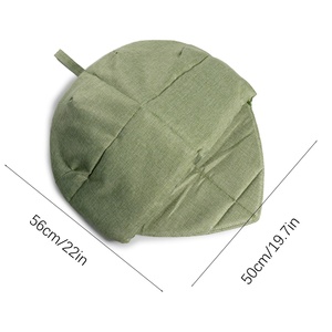 Cama nido de cueva interior para gatos y perros pequeños, suave, duradera y cálida para cama con forma de hoja de invierno - Product Image 2