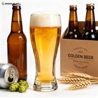 Verre à bière transparent 15OZ 18OZ en gros, tasse à bière haute personnalisable avec logo pour la consommation de bière