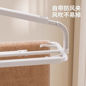 Séchoir à linge rétractable pour draps, housses de couette, taies d'oreiller, séchoir réglable pour usage domestique et balcon - Product Image 3