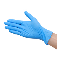 Boîte de gants personnalisés avec logo Gants de travail Gants jetables en nitrile bleu sans poudre sans latex