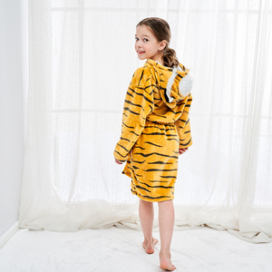MICHLEY animales 0-7 años TIGRE de franela patrón camisón - Product Image 3