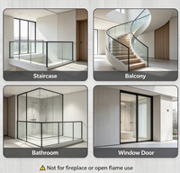 Verre trempé ultra-transparent de 5 mm à 15 mm, structure solide, dimensions personnalisables, largement utilisable pour les ateliers et les salles de bain