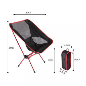 Silla plegable de Metal ultraligera, diseño moderno, con bolsa de transporte - Product Image 2