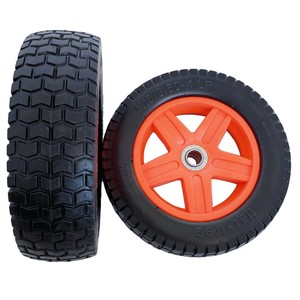 CJ Solid Polyurethane Foam Spoked <b>Tool</b> <b>Cart</b> Tire 10 Inch Wear Resistant Firm Tread <b>For</b> Heavy Duty Use - Product Image 1