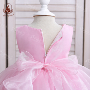 2020 estate abbigliamento per neonato <span class=keywords><strong>vestito</strong></span> in tessuto di poliestere garza nuova nata bambina abiti di compleanno carini con fiore - Product Image 6