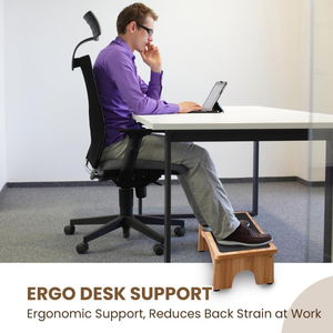 Repose-pieds réglable pour sous le bureau, inclinaison réglable à 3 niveaux, tabouret de 7 "pour enfants et adultes, tabouret ergonomique soulage l'enflure - Product Image 3