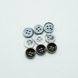 Custom 4 hole round plastic resin 11.5mm wide edges button 18L bowl-shaped shirt button high quality ABS resin button for cloth