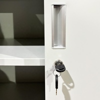 Armario Metálico de Acero Resistente de 4 Puertas con Cerradura y Diseño Ventilado para Guardar Ropa en Escuelas, Gimnasios, Oficinas y Vestuarios