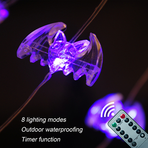 Nueva Luz de batería lineal controlada de 30L de Halloween con luz de decoración navideña de murciélago para Halloween gótico - Product Image 3