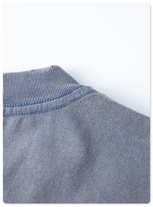 Camiseta de manga corta con cuello redondo, estilo vintage, desgastada, con efecto lavado ácido y desgaste gradual, 280 g/m², personalizada, estilo Y2K, para verano 2026 - Product Image 2