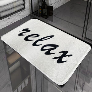 Alfombra de baño moderna rectangular de imitación de cachemira, absorbente y antideslizante para baño, dormitorio y entrada. - Product Image 5