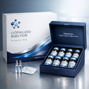 Boîte d'emballage cosmétique personnalisée OEM, boîte rigide en papier spécial pour solutions de soins esthétiques médicaux, fabricant avec vernis sélectif UV - Product Image 3