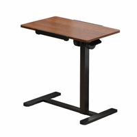 Table d'appoint en forme de C réglable en hauteur, table de lit coulissante sous le canapé, bureau pour ordinateur portable en bois pour lit et canapé, idéal pour travailler assis ou debout
