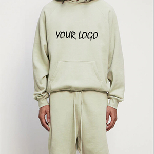 Custom Logo Raglan Sleeve <b>Pullover</b> Fleece Hoodie <b>Men</b> Heavyweight French Terry Blank Streetwear Hooded Sweatshirt - Product Image 3