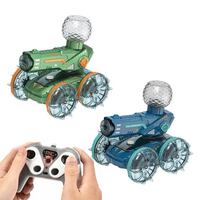 Tank RC amphibie 2,4 GHz personnalisé avec lumières, pulvérisation d'eau, 4 canaux, drift intérieur-extérieur, électrique, écologique, portée 30m