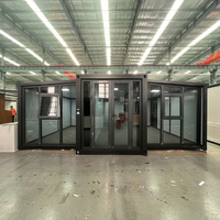 Maison conteneur pliable prête à être expédiée avec portes doubles, villa modulaire de luxe pour les entreprises Airbnb