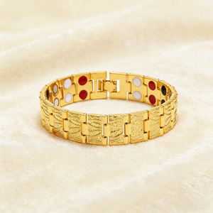 <b>Adjustable</b> Double Row Magnetic <b>Bracelet</b> For Men Zinc Alloy Vintage Design Gift Jewelry - Product Image 3