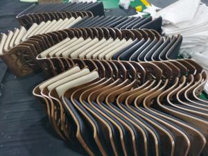 Elegant Design In Hoogte Verstelbare Draaibare Barkruk Multiplex Stijl Ashwood Walnoot Hout En Palissander - Product Image 5