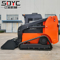 Mini-chargeuse compacte diesel multifonctionnelle chinoise, chargeuse sur chenilles hydraulique compacte
