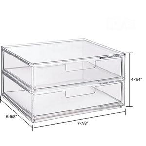 Yüksek kaliteli çok amaçlı özelleştirilmiş akrilik makyaj kutusu kutu ve makyaj perakende ekran akrilik kozmetik depolama - Product Image 1